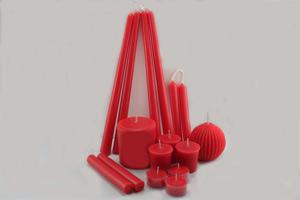 Beeswax Candles - A Family of Red