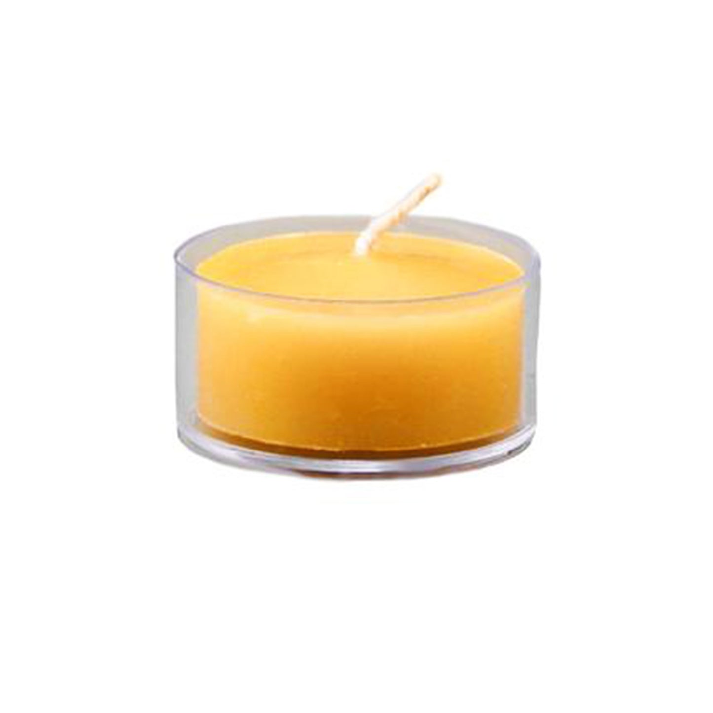 Natural Beeswax Tealight Candle - Clear Cup