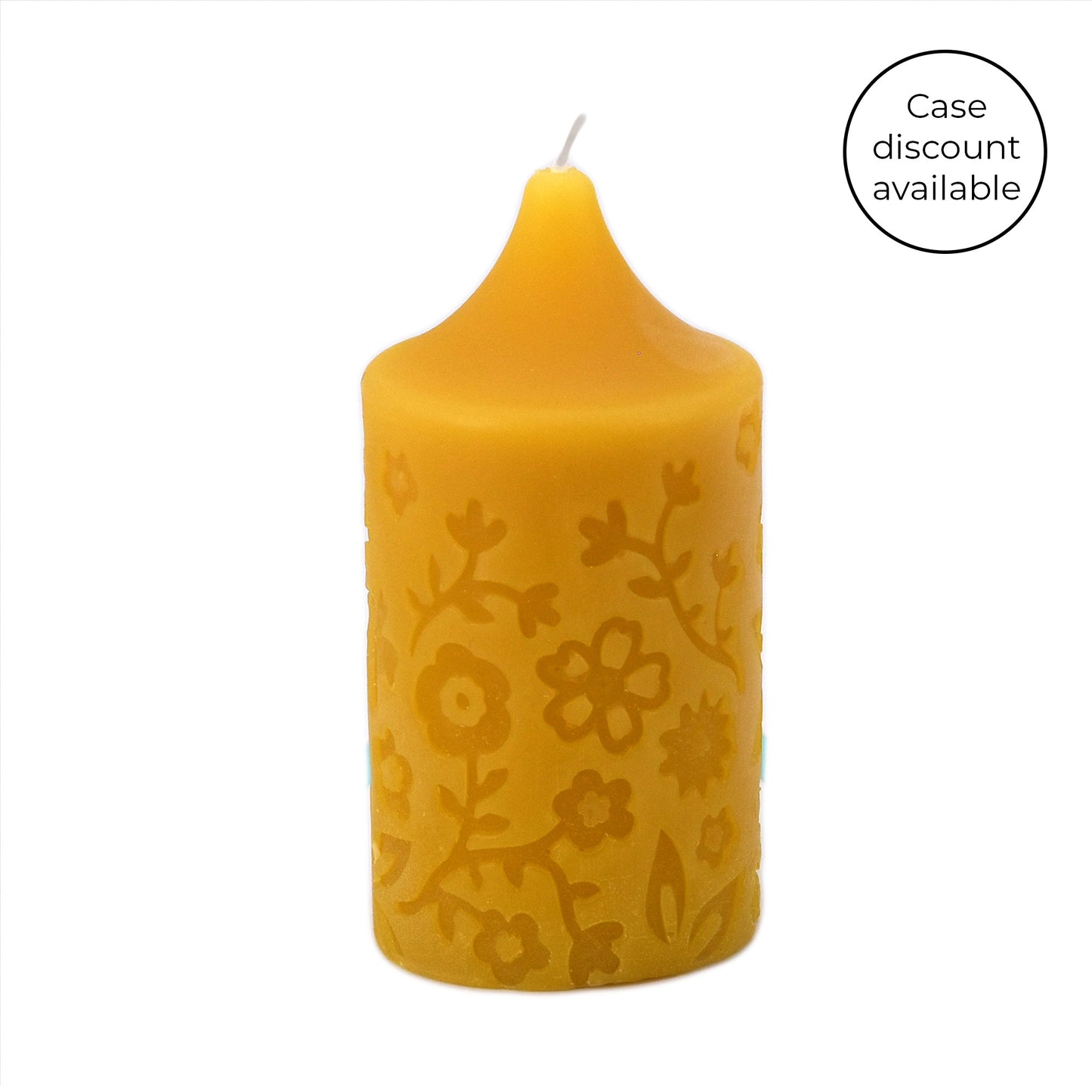 Natural Beeswax Flower Pillar