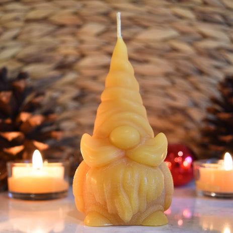 "Honeywick" Natural Beeswax Gnome Candle