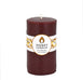 Round Dark Brown Beeswax Pillar Candles