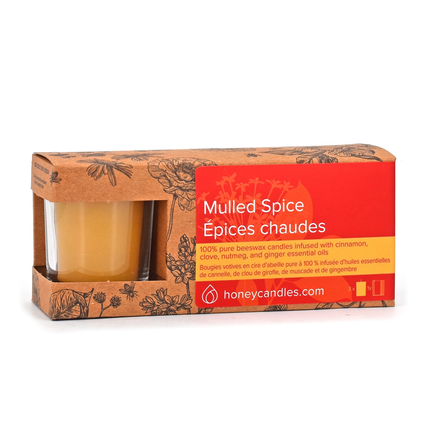 Mulled Spice Beeswax Votive Candle