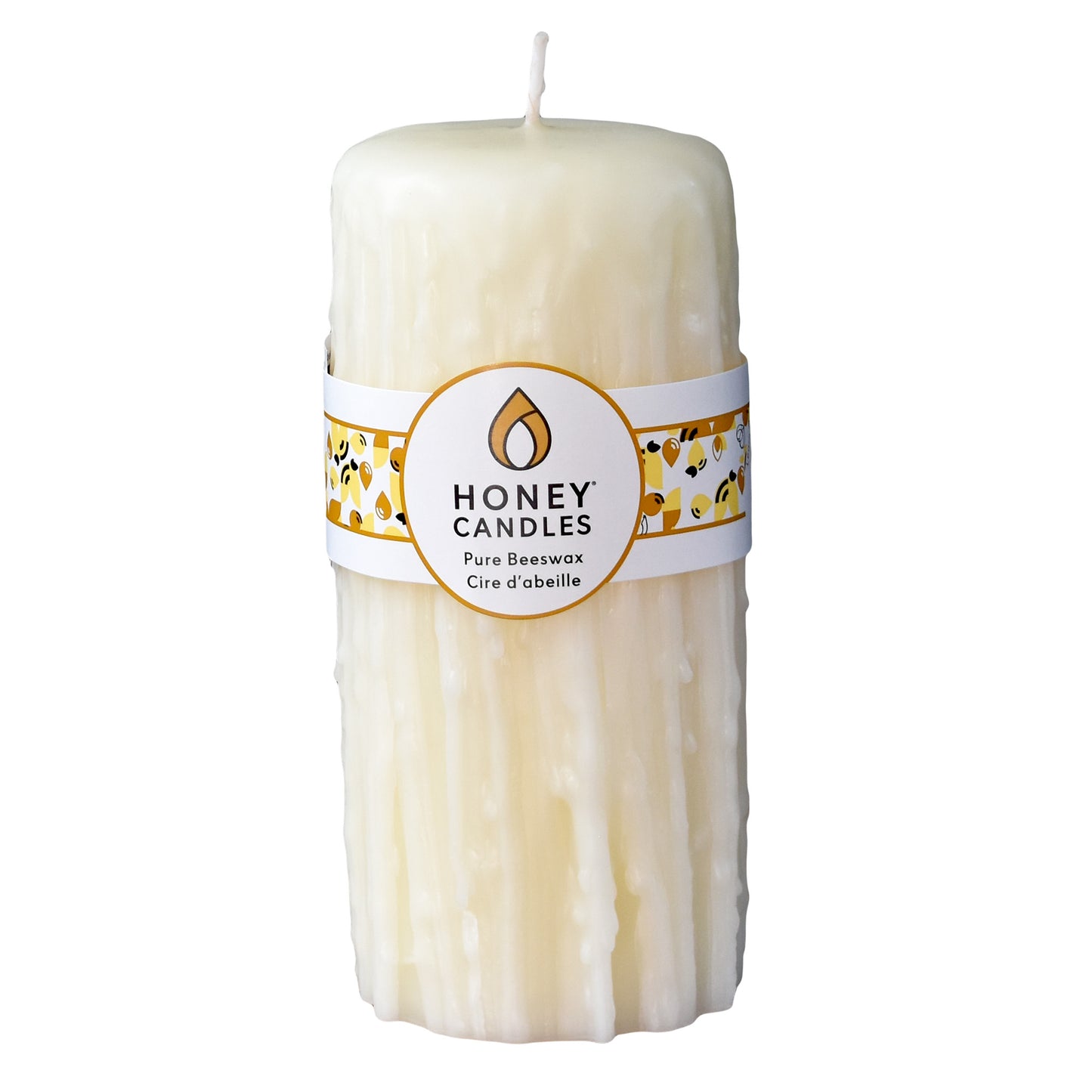 Pearl Beeswax Heritage Drip Pillar Candle