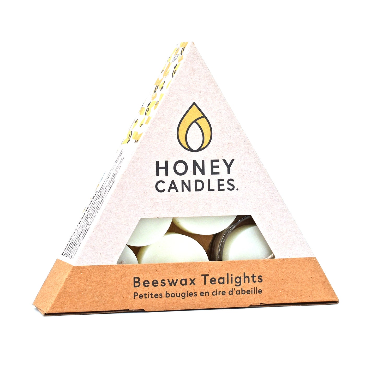 Triangle 6 Pack of Pearl Beeswax Tealight Candles