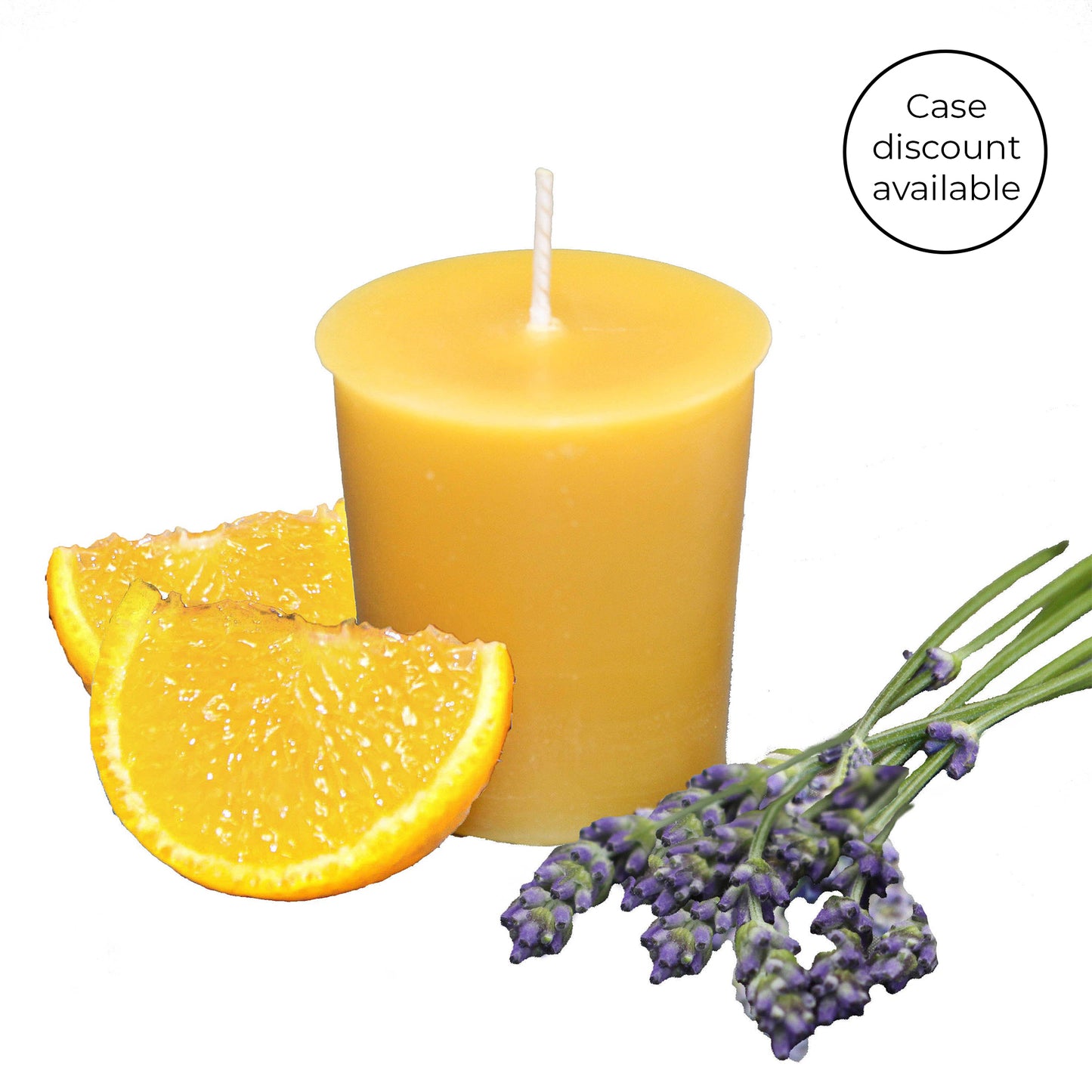 Country Lavender Beeswax Votive Candle