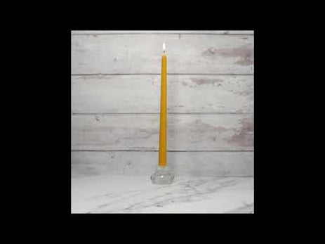 Pair of 12 Inch Blue Beeswax Taper Candles