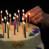 20 Beeswax Birthday Candles on our Cake!