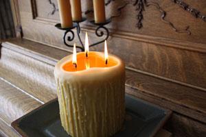 Beeswax Candles Heritage Drip 3 Wick Pillar