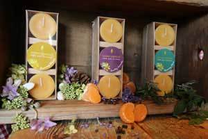 Beeswax Candles Scented with Pure Essential Oils