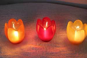 Beeswax Honey Candles ®  in Stunning Candleholders!