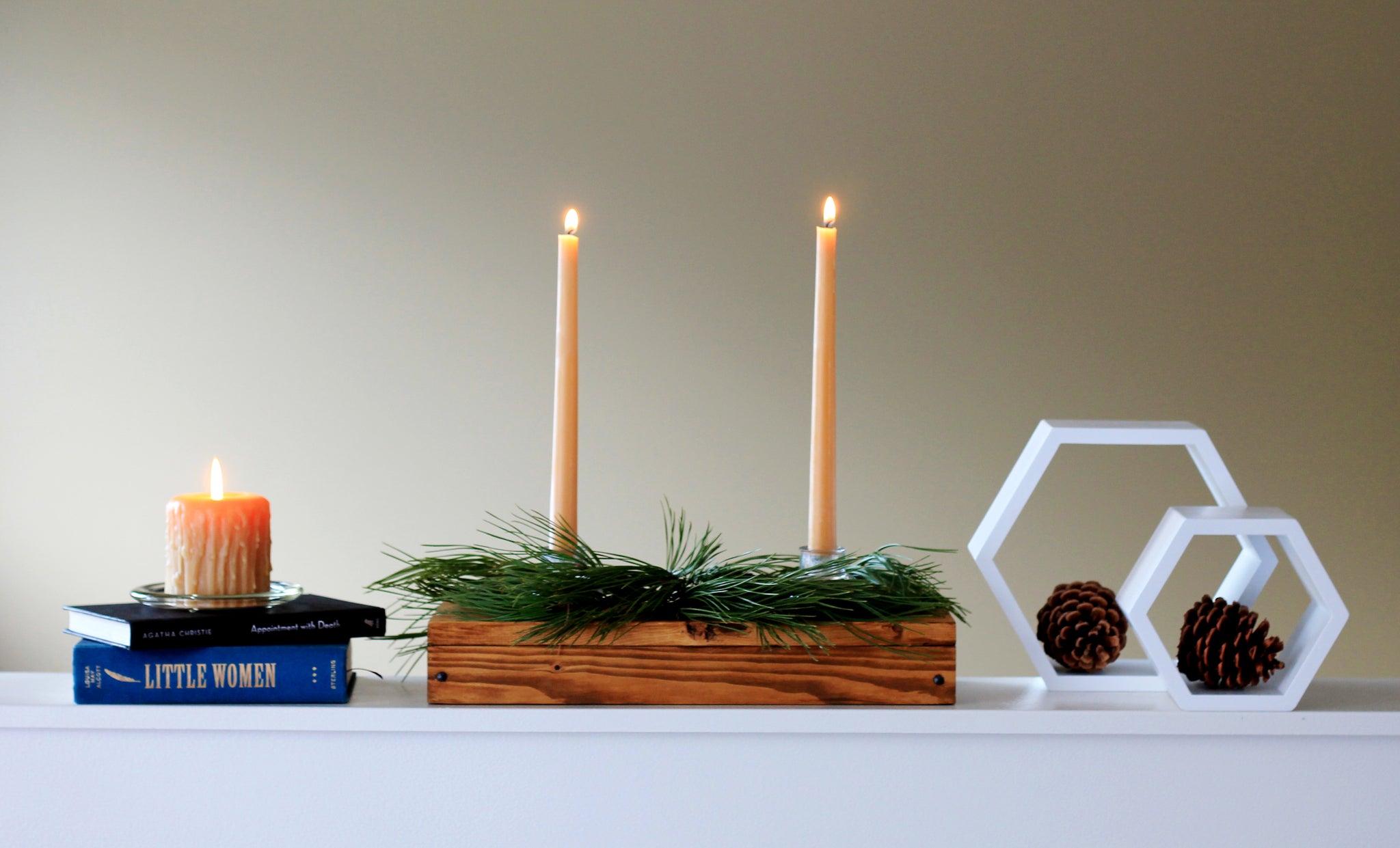 Curating a Shelfie with Pure Beeswax Candles