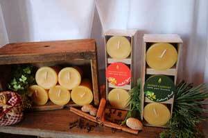 Bring Beeswax Votives with Essential Oils Home for the Holidays