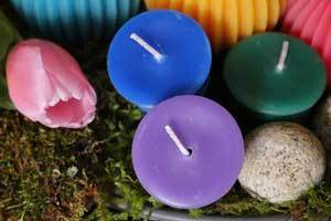 Colored Pure Beeswax Candles - Light Purple
