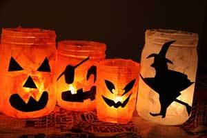 DIY 'Spooky' holders for your Beeswax Tealights