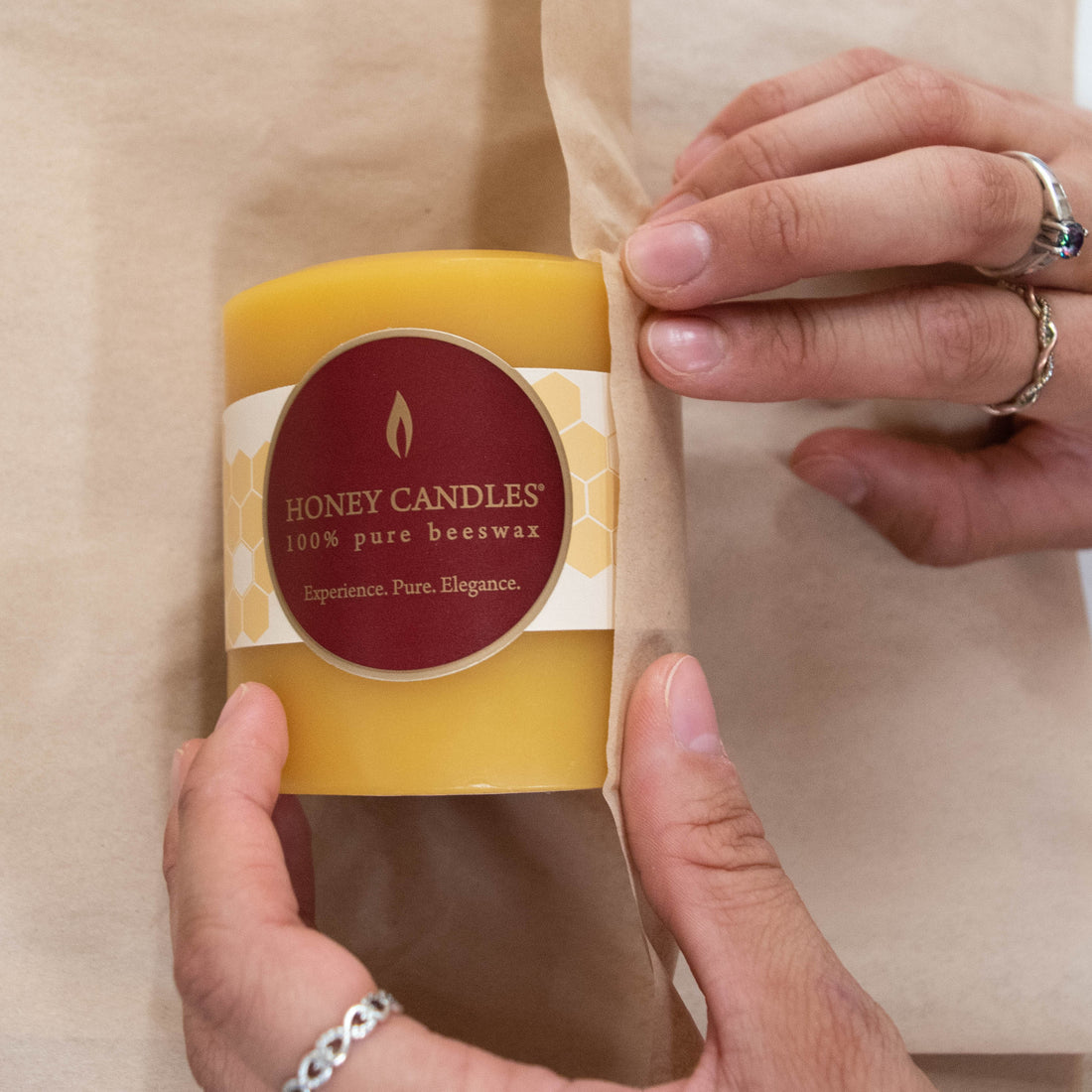 how to store beeswax candles in tissue