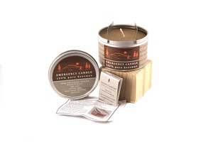 pure beeswax emergency candle with matches and cooking straps