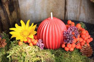 Fall Beeswax Candles with a Burst of Tangerine