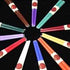 Honey Candles Beeswax Tapers - A Rainbow Circle of Color