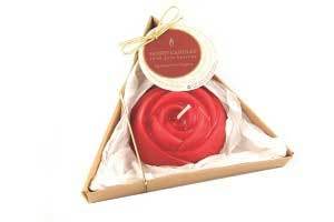 red rose pure beeswax candle in gift box for moms