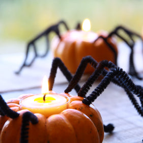 Simple Candle Holder Crafts for Halloween