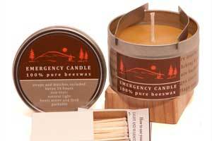 pure beeswax emergency tin candle complete with matches and cooking straps great for emergencies
