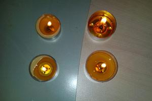 Burning Beeswax Tealights Properly