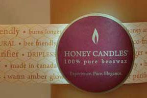A Natural Beeswax Honey Candles® Label 