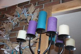 Beeswax Candles in a Winter Wonderland