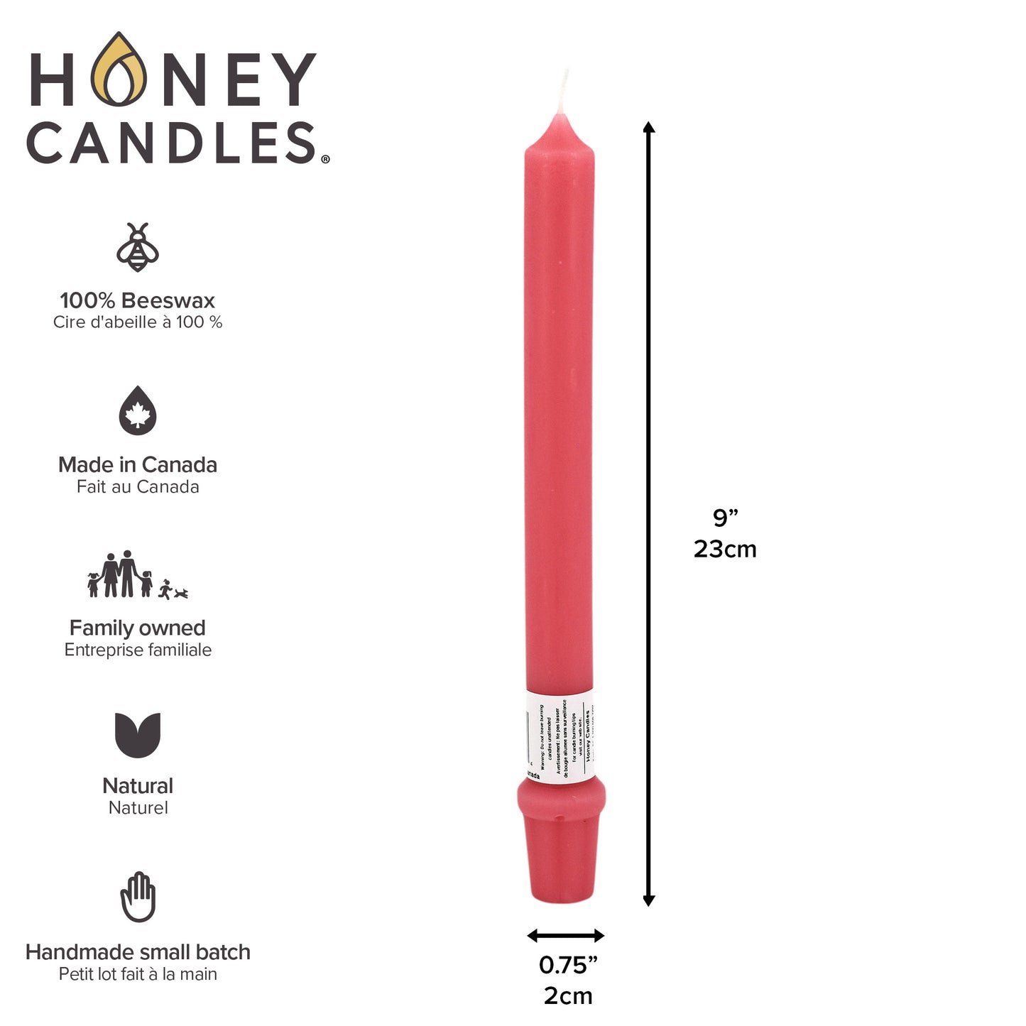 Pink Beeswax Advent Candle