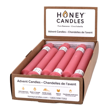 Pink Beeswax Advent Candle