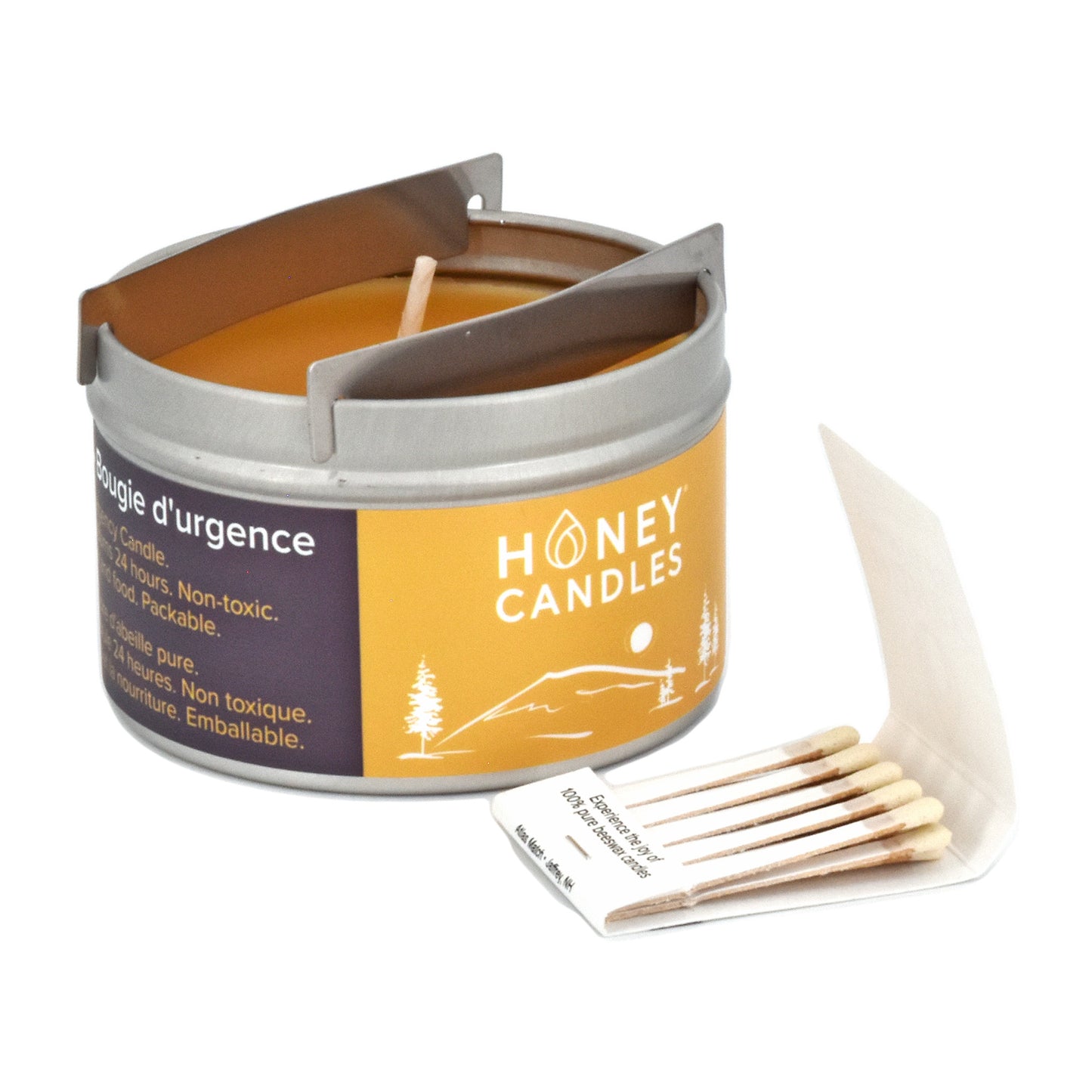 Natural Beeswax Emergency Candle Tin