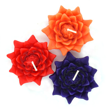 Beeswax Floating Lotus Candles - Vibrant