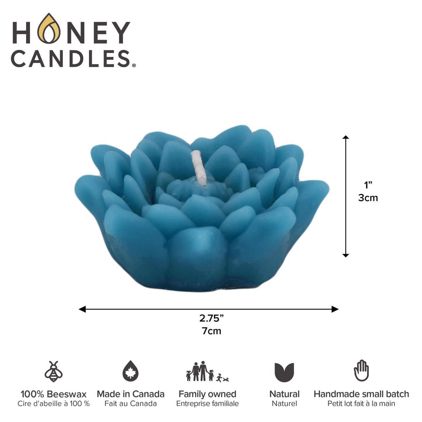 Beeswax Floating Lotus Candles - Tranquil