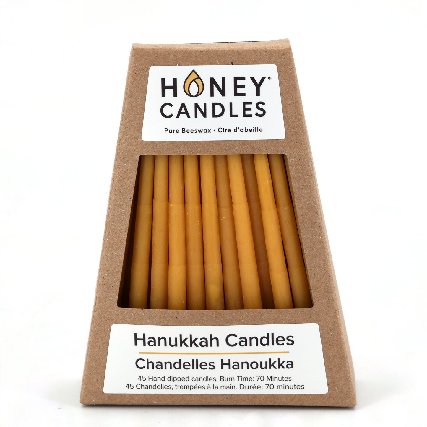 Beeswax Hanukkah Candles - Natural
