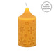 Natural Beeswax Snowflake Pillar