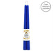 Pair of 12 Inch Blue Beeswax Taper Candles