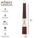 Pair of 12 Inch Dark Brown Beeswax Taper Candles