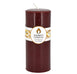 Round Dark Brown Beeswax Pillar Candles