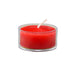 Red Beeswax Tealight Candle - Clear Cup