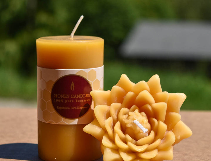 100 Pure Beeswax Candles at Honey Candles Store Honey Candles Canada