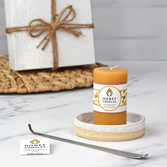 Eek Pottery X Honey Candles Small Pillar Gift Set