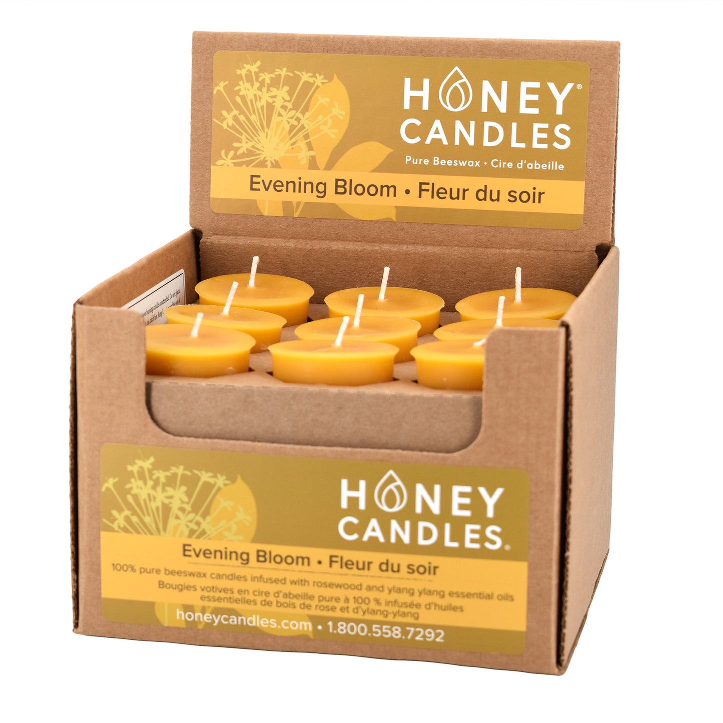 Evening Bloom Beeswax Votive Candle