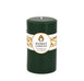 Round Forest Green Beeswax Pillar Candle