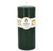 Round Forest Green Beeswax Pillar Candle