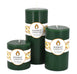 Round Forest Green Beeswax Pillar Candle