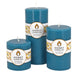 Round Glacier Teal Beeswax Pillar Candle
