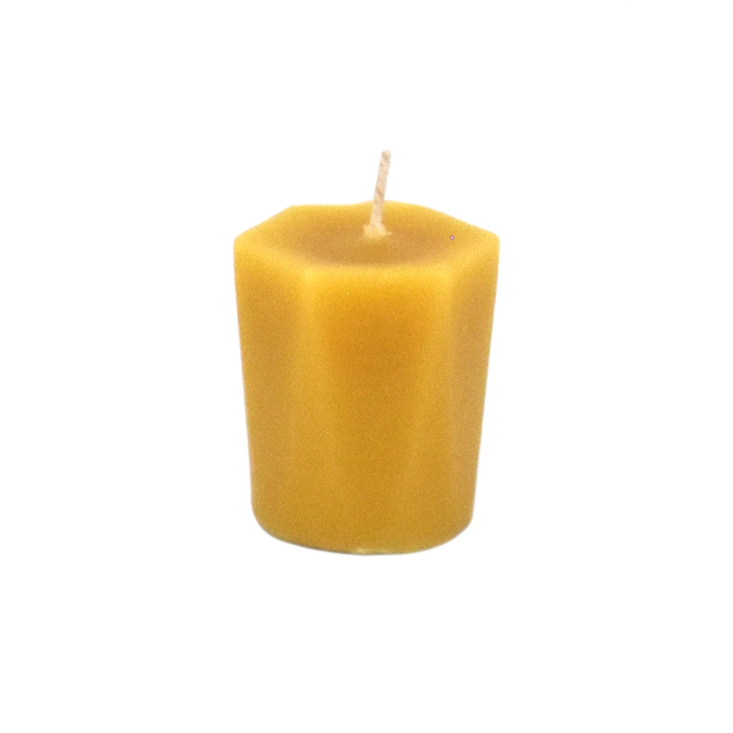 Hexagonal Natural Beeswax Votive Candle