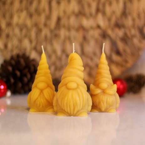 "Wilter" Natural Beeswax Gnome Candle