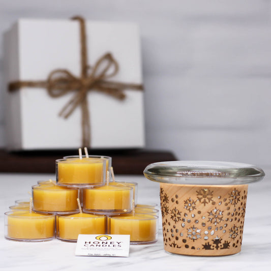 Lantern Cozies x Honey Candles Snowflake Gift Set