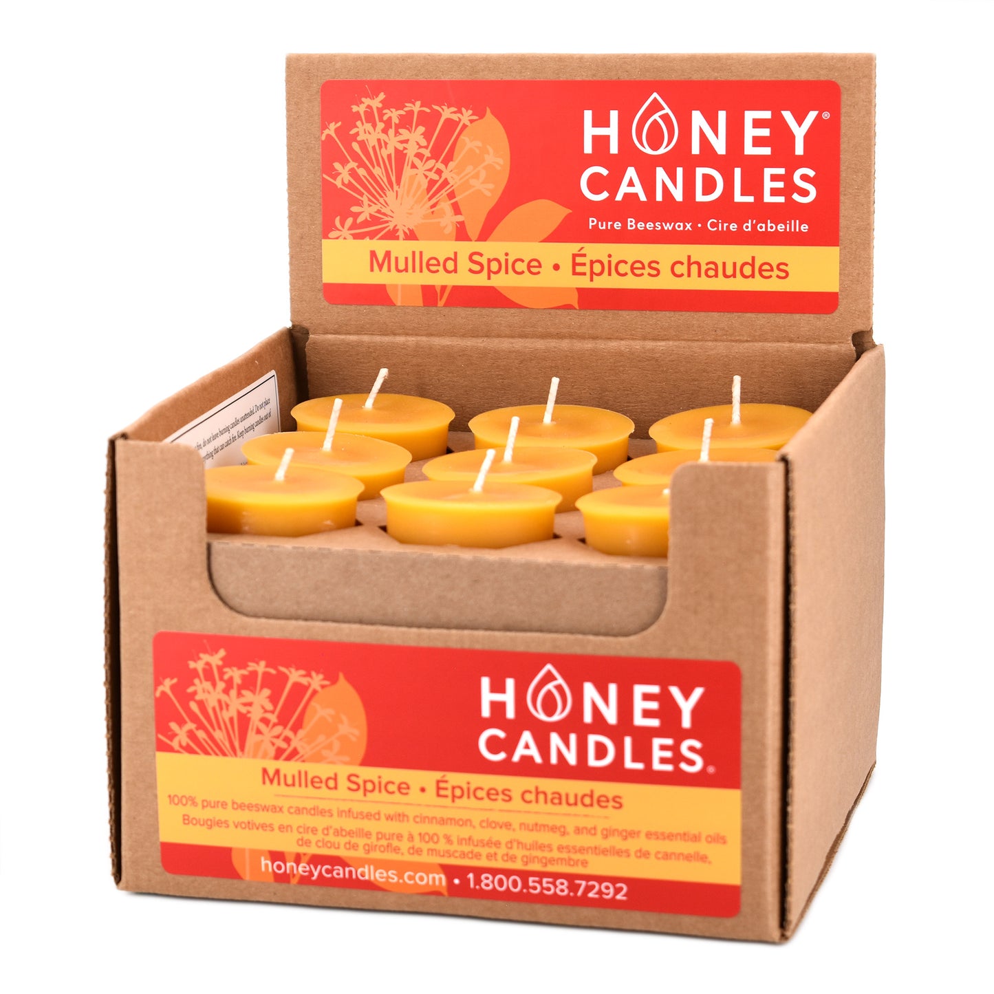 Mulled Spice Beeswax Votive Candle